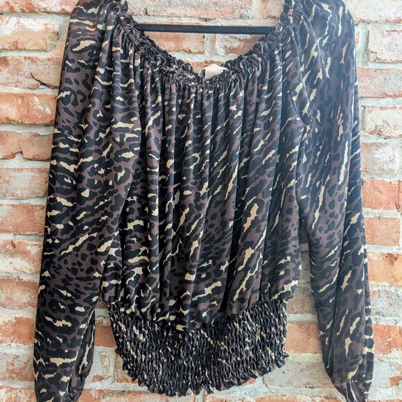 Michael Kors Animal print blouse Large - Picture 1 of 3